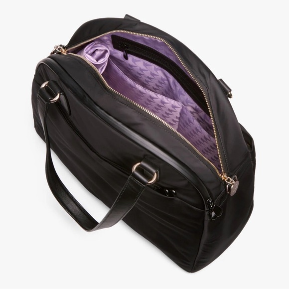 Lo & Sons O.M.G Women's Travel Bag, Black/Gold/Lavender - Picture 2 of 10